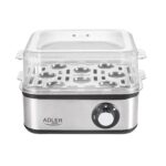 Adler AD 4486 egg cooker 8 egg(s) 800 W Black Satin steel Transparent - imagine 3