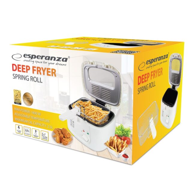 Esperanza EKG012 Deep Fryer 2.5L  White - imagine 6