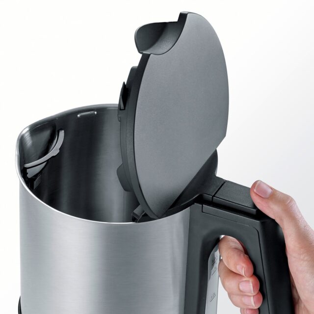 Severin WK 3409 electric kettle 1.7 L 2200 W Black  Stainless steel - imagine 5