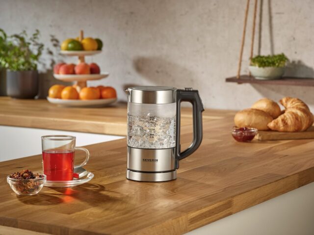 Severin WK 3458 electric kettle 0.5 L 1100 W Black  Transparent - imagine 8