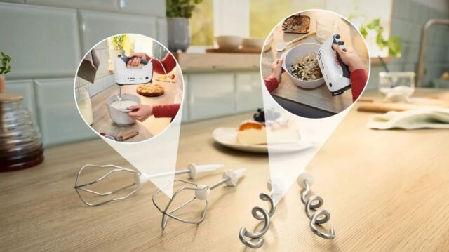 Bosch MFQ37400 mixer Hand mixer 750 W Grey  White - imagine 5