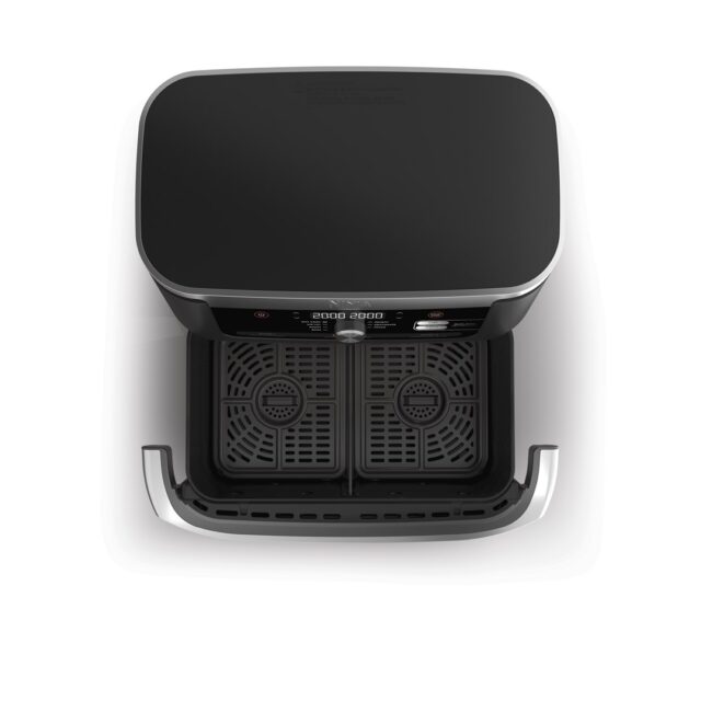 Ninja AF500EU fryer Double 10.4 L Stand-alone 2470 W Hot air fryer Black  Stainless steel - imagine 10