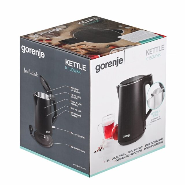 Gorenje K15DWBK electric kettle 1.5 L 2200 W Black - imagine 10