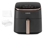 Cosori Turbo Blaze Chef Edition Single 6 L Stand-alone 1725 W Hot air fryer Black  Pink gold - imagine 3