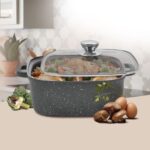 Maestro MR-2828 Pot with lid 28 cm 8 l Black - imagine 2