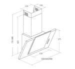 Akpo WK-4 Grand Eco 50 Chimney Hood Black - imagine 3