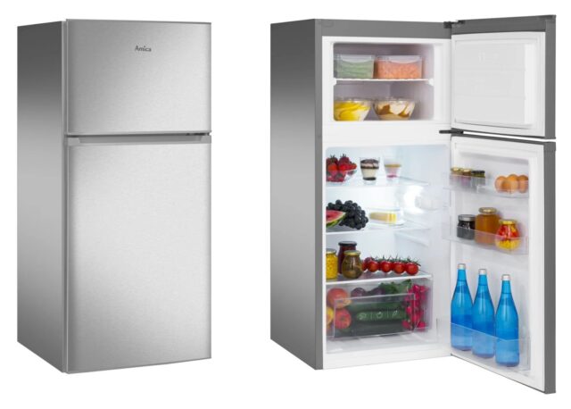 AMICA FD2015.4X(E) Silver Refrigerator with Freezer - imagine 7