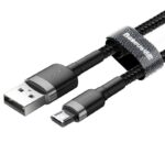 Cablu Date si Incarcare Baseus, Cafule CAMKLF-BG1, USB la MicroUSB, 1m, 2.4A, Negru Gri - imagine 6