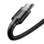 Cablu Date si Incarcare Baseus, Cafule CAMKLF-BG1, USB la MicroUSB, 1m, 2.4A, Negru Gri - imagine 3