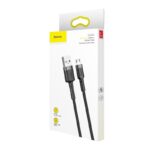 Cablu Date si Incarcare Baseus, Cafule CAMKLF-BG1, USB la MicroUSB, 1m, 2.4A, Negru Gri - imagine 7