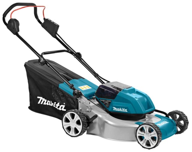 Makita DLM460PT2 lawn mower Walk behind lawn mower Battery Black  Blue  Grey - imagine 8