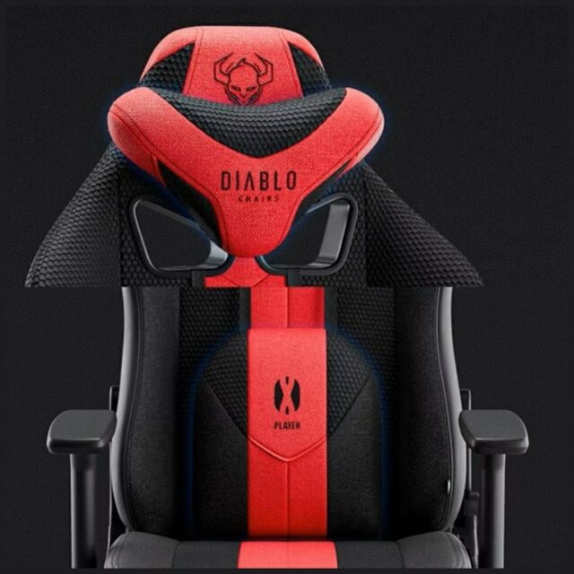 Gaming chair Diablo Chairs X-Player 2.0 King Size crimson/anthracite - imagine 5