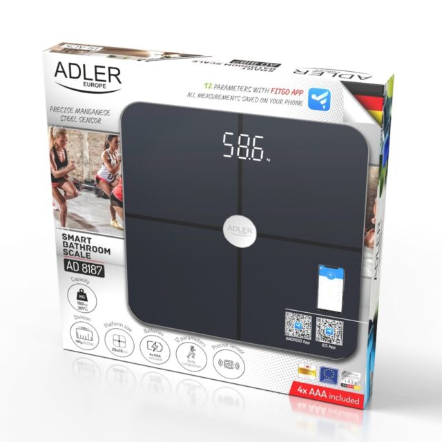 ADLER 8187b black bathroom scales - imagine 7