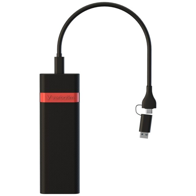 Verbatim M.2 NVMe USB 3.2 Gen 2 SSD Enclosure with USB A/USB C Cable Black 32261 - imagine 6