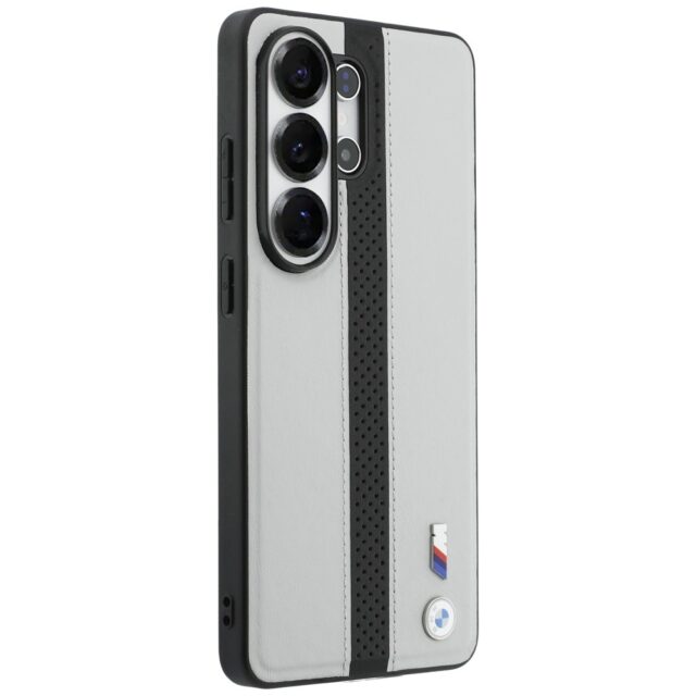 Case BMW Perforated Stripe Logo MagSafe  for Samsung Galaxy S26 Ultra grey - imagine 4