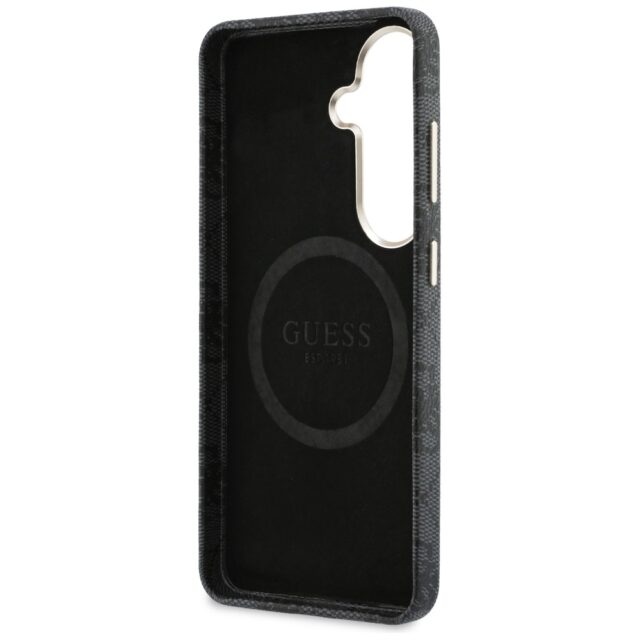 Guess PU 4G Script Metal Logo Magnetic Zadní Kryt pro Samsung Galaxy S26 Black - imagine 8