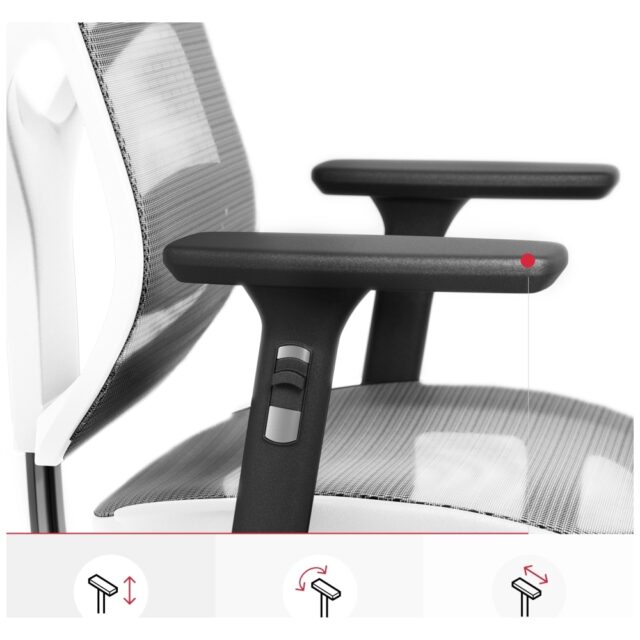Ergonomic chair Diablo Chairs V-Basic white-gray - imagine 7