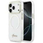 Case Guess IML Script Metal MagSafe for   iPhone 17 Pro transparent