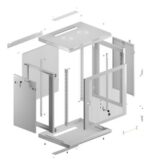 19 12U 600X450 Perforated Door Grey Rack Cabinet - imagine 6