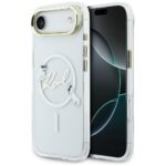 Case Karl Lagerfeld IML Choupettes Karl  Script Logo MagSafe for iPhone Air transparent