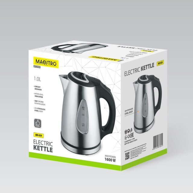 Electric kettle MAESTRO MR-029NEW 1l Stainless steel 1600 W - imagine 5