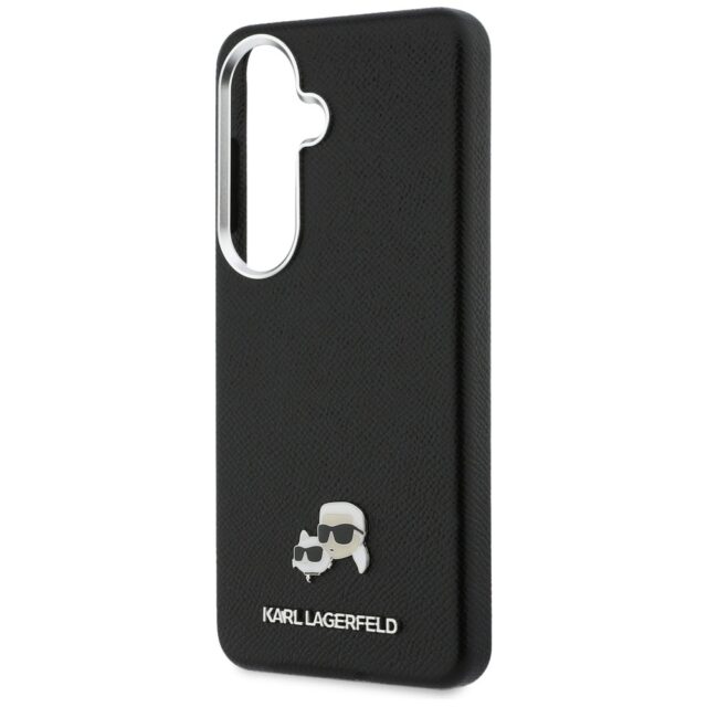 Karl Lagerfeld Grained PU Leather K&CH Heads Magnetic Zadní Kryt pro Samsung Galaxy S26+ Black - imagine 6