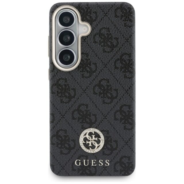 Case Guess 4G Rhinestone Round Logo      MagSafe for Samsung Galaxy S26 black - imagine 4