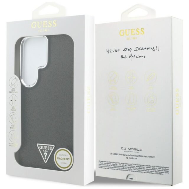 Case Guess Fixed Glitter Triangle        MagSafe for Samsung Galaxy S26 Ultra black - imagine 8