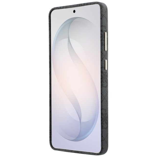 Guess PU Leather 4G Strass Triangle Logo Gold Frame Magnetic Zadní Kryt pro Samsung Galaxy S26 Ultra Black - imagine 6