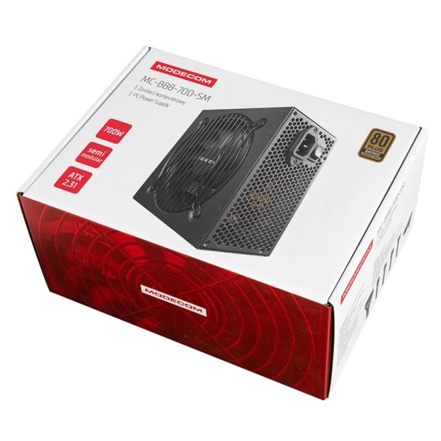 MODECOM Power Supply MC-B88-700-SM 80+ BRONZE 230V EU 700W - imagine 4