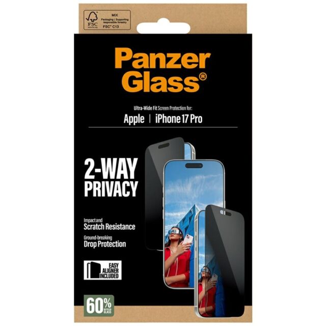 PanzerGlass Ultra-Wide Fit EasyAligner Privacy Glass for iPhone 17 Pro - imagine 6
