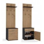 Topeshop DUO WIESZAK ANT/ART clothing hanger Anthracite  Oak - imagine 3