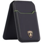 Magnetic Wallet Lamborghini D1 Genuine Leather MagSafe Phone Stand green - imagine 6