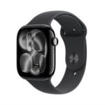 Apple Watch Series 11Â GPS + Cellular 46mm Space Grey Aluminium Case with Black Sport Band - S/M