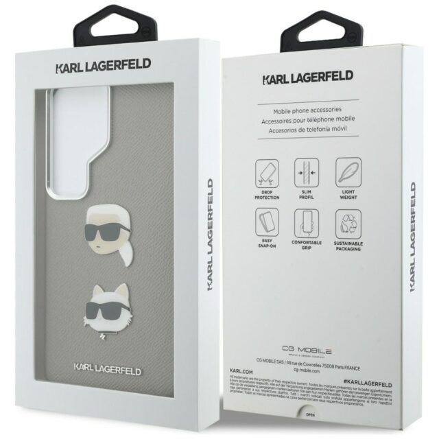 Case Karl Lagerfeld Saffiano Double      Heads Metal for Samsung Galaxy S26 Ultra silver - imagine 8