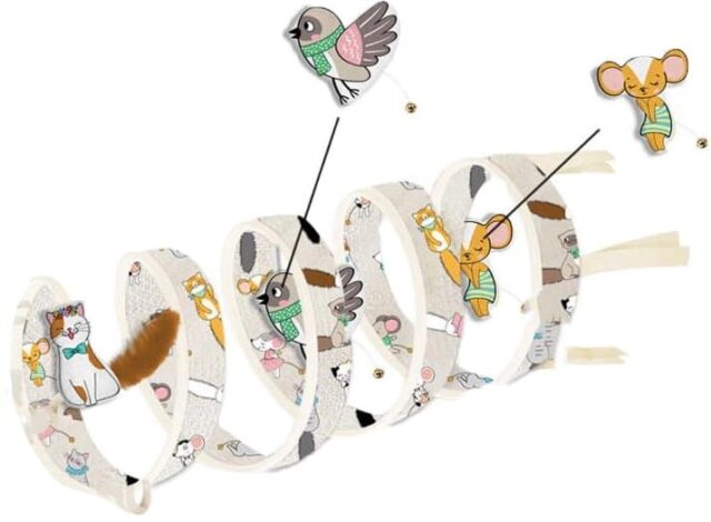 ZOLUX Tunel dla kota spirala wzór koty i myszy CHATOUILLE 79cm - imagine 2