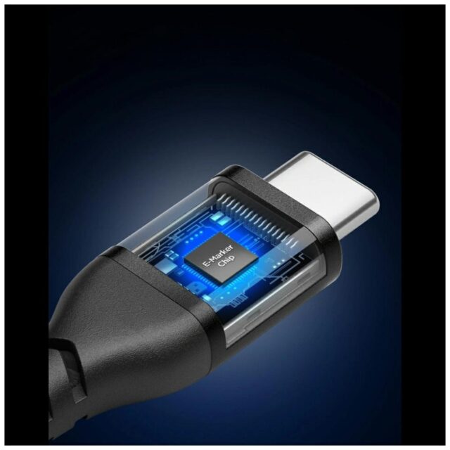 Cable Spigen EB10010CCA Essential USB-C 100W 1m black - imagine 3