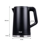 IDEAL Kettle 1.7 l  steel body  power 1500 W  black - imagine 3