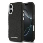 Karl Lagerfeld Grained PU Repeated Logo MagSafe Zadní Kryt pro iPhone 17 Black