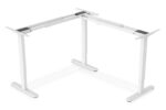Desk frame  elec. adjustable  L shape  white