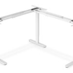 Desk frame  elec. adjustable  L shape  white