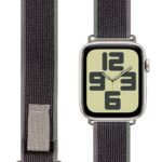 OBAL:ME Textilní Řemínek pro Apple Watch 42-49mm M-L Grey/Green