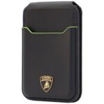 Magnetic Wallet Lamborghini D1 Genuine Leather MagSafe Phone Stand green