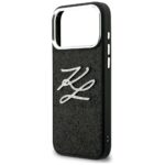 Etui Karl Lagerfeld IML Glitter KL        Diamond Logo do iPhone 17 Pro Max czarny - imagine 6