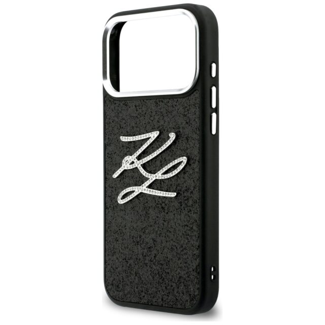 Etui Karl Lagerfeld IML Glitter KL        Diamond Logo do iPhone 17 Pro Max czarny - imagine 6