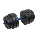 REBEL ACTIVE Adjustable bituminous dumbbell with connector 1x20kg - imagine 3
