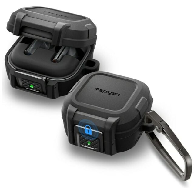 Case Spigen Lock Fit for Samsung Galaxy Buds4 / Buds4 Pro black - imagine 5