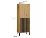KAMARO 2DK SLIM/GŁ OAK ARTISAN DISPLAY CABINET - imagine 6