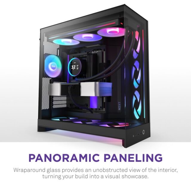 NZXT H9 Flow RGB+ Midi Tower Black - imagine 7
