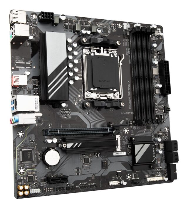 GIGABYTE A620M GAMING X Motherboard - Supports AMD Ryzen 8000 CPUs  8+2+1 Phases Digital VRM  up to 8000MHz DDR5 (OC)  1xPCIe 4.0 M.2  GbE LAN  USB 3.2 Gen 2 - imagine 3
